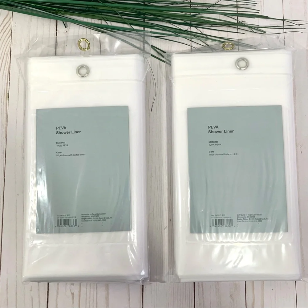 Made By Design 2-Pack PEVA Medium Weight Shower Liner Frosted